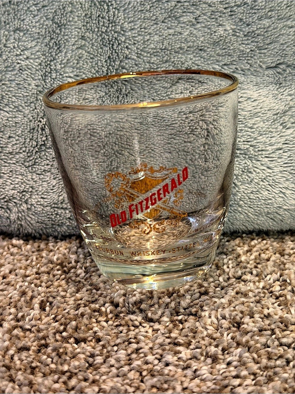 Old Fitzgerald Stitzel Weller Vintage Lowball Rocks Glass